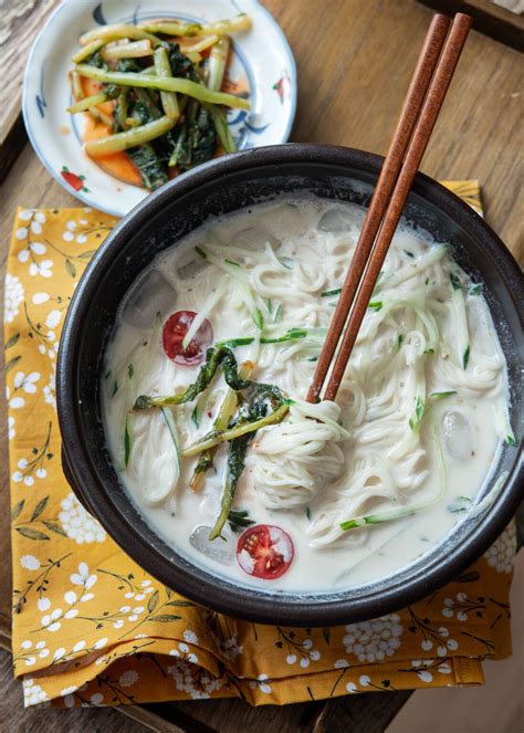 Kongguksu (Soy Milk Noodle Soup) .